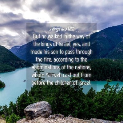 Picture 04 - 2 Kings 16:3 WEB - But he walked in the way of the kings of Israel, - Bible Verse Picture
