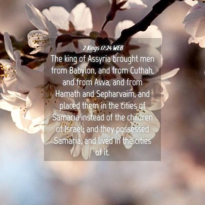 Picture 04 - 2 Kings 17:24 WEB - The king of Assyria brought men from Babylon, and - Bible Verse Picture