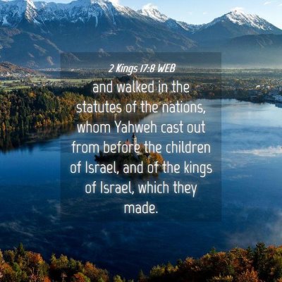 Picture 04 - 2 Kings 17:8 WEB - and walked in the statutes of the nations, whom - Bible Verse Picture