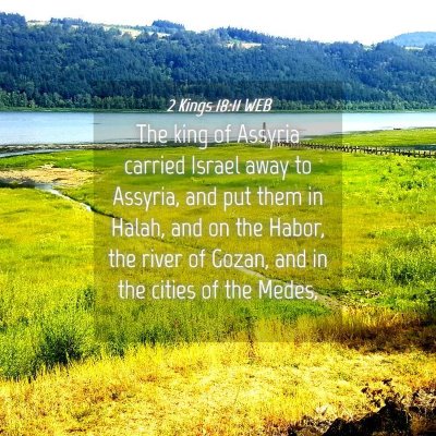 Picture 04 - 2 Kings 18:11 WEB - The king of Assyria carried Israel away to - Bible Verse Picture