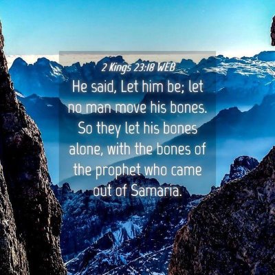 Picture 04 - 2 Kings 23:18 WEB - He said, Let him be; let no man move his bones. - Bible Verse Picture