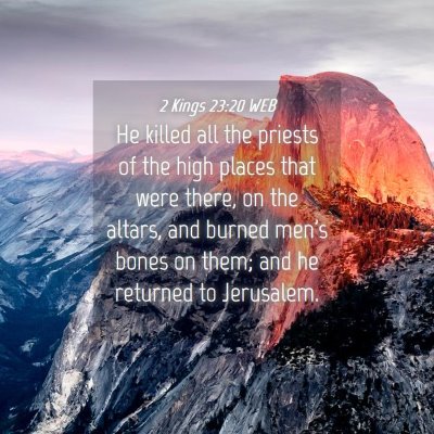 Picture 04 - 2 Kings 23:20 WEB - He killed all the priests of the high places that - Bible Verse Picture
