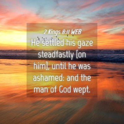 Picture 04 - 2 Kings 8:11 WEB - He settled his gaze steadfastly [on him], until - Bible Verse Picture