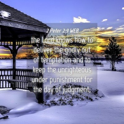 Picture 04 - 2 Peter 2:9 WEB - the Lord knows how to deliver the godly out of - Bible Verse Picture