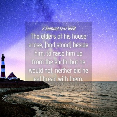 Picture 04 - 2 Samuel 12:17 WEB - The elders of his house arose, [and stood] beside - Bible Verse Picture