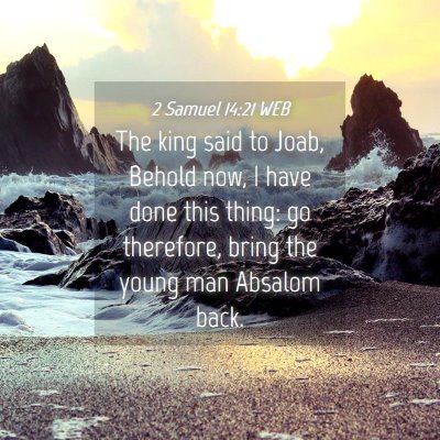 Picture 04 - 2 Samuel 14:21 WEB - The king said to Joab, Behold now, I have done - Bible Verse Picture