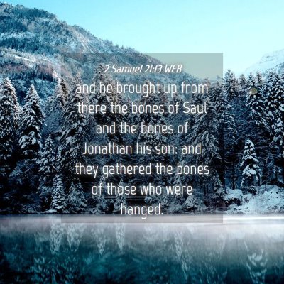 Picture 04 - 2 Samuel 21:13 WEB - and he brought up from there the bones of Saul - Bible Verse Picture