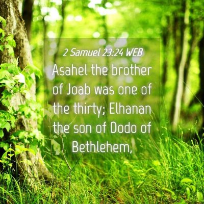 Picture 04 - 2 Samuel 23:24 WEB - Asahel the brother of Joab was one of the thirty; - Bible Verse Picture