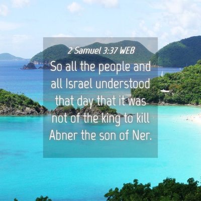 Picture 04 - 2 Samuel 3:37 WEB - So all the people and all Israel understood that - Bible Verse Picture
