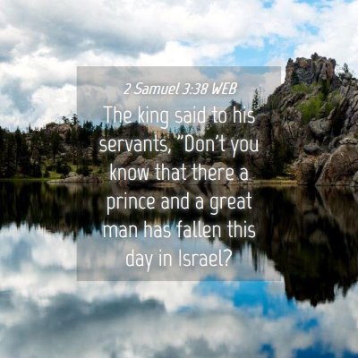 Picture 04 - 2 Samuel 3:38 WEB - The king said to his servants, 