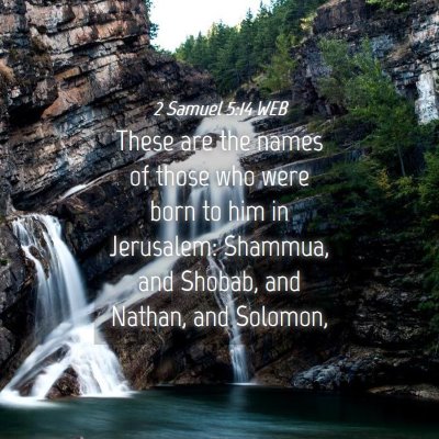 Picture 04 - 2 Samuel 5:14 WEB - These are the names of those who were born to him - Bible Verse Picture