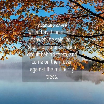 Picture 04 - 2 Samuel 5:23 WEB - When David inquired of Yahweh, he said, You shall - Bible Verse Picture