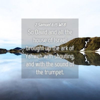 Picture 04 - 2 Samuel 6:15 WEB - So David and all the house of Israel brought up - Bible Verse Picture