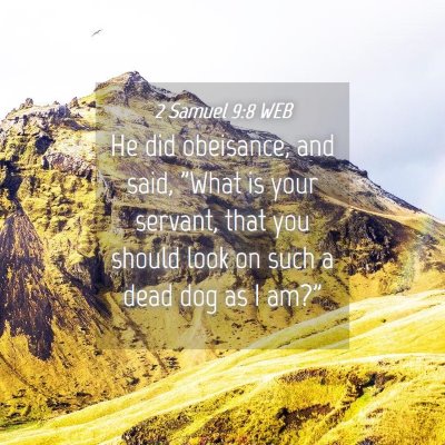 Picture 04 - 2 Samuel 9:8 WEB - He did obeisance, and said, 