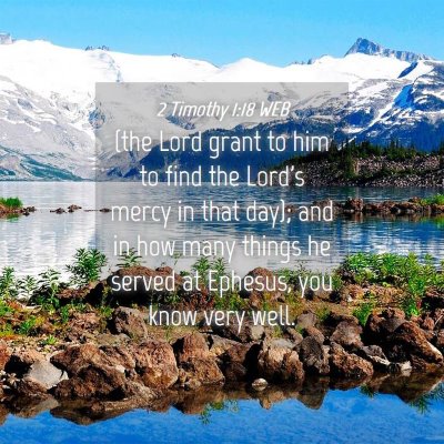 Picture 04 - 2 Timothy 1:18 WEB - (the Lord grant to him to find the Lord's mercy - Bible Verse Picture