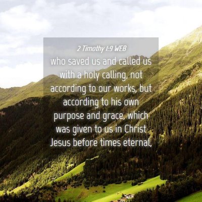 Picture 04 - 2 Timothy 1:9 WEB - who saved us and called us with a holy calling, - Bible Verse Picture