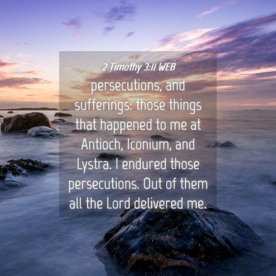 Picture 04 - 2 Timothy 3:11 WEB - persecutions, and sufferings: those things that - Bible Verse Picture