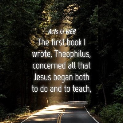 Picture 04 - Acts 1:1 WEB - The first book I wrote, Theophilus, concerned all - Bible Verse Picture