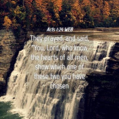 Picture 04 - Acts 1:24 WEB - They prayed, and said, 