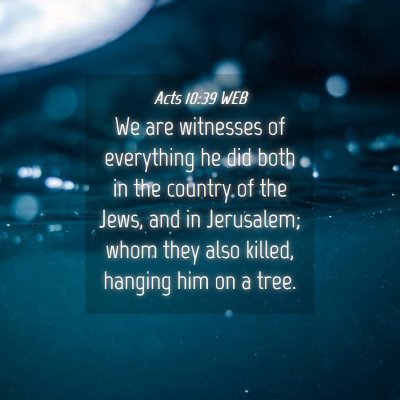 Picture 04 - Acts 10:39 WEB - We are witnesses of everything he did both in the - Bible Verse Picture