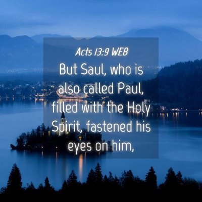 Picture 04 - Acts 13:9 WEB - But Saul, who is also called Paul, filled with - Bible Verse Picture