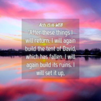 Picture 04 - Acts 15:16 WEB - 'After these things I will return. I will again - Bible Verse Picture