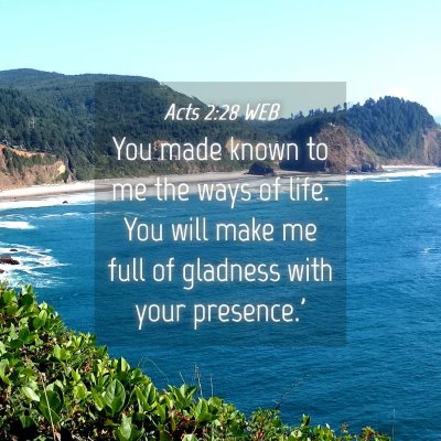 Picture 04 - Acts 2:28 WEB - You made known to me the ways of life. You will - Bible Verse Picture