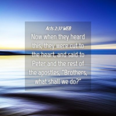 Picture 04 - Acts 2:37 WEB - Now when they heard this, they were cut to the - Bible Verse Picture