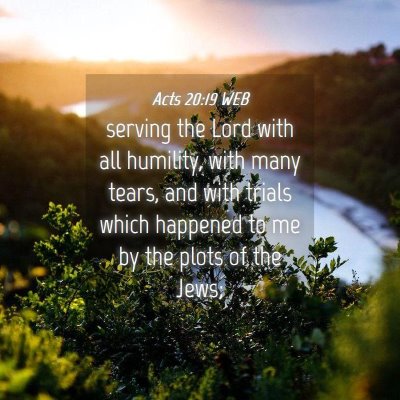 Picture 04 - Acts 20:19 WEB - serving the Lord with all humility, with many - Bible Verse Picture
