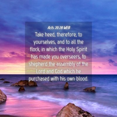 Picture 04 - Acts 20:28 WEB - Take heed, therefore, to yourselves, and to all - Bible Verse Picture
