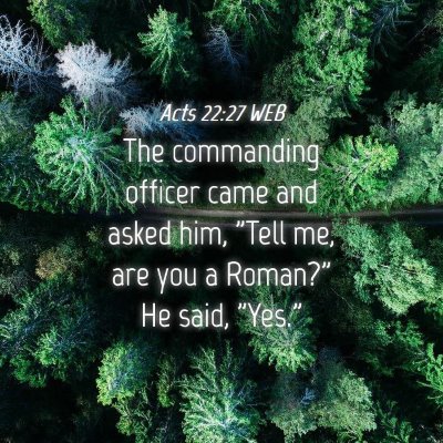 Picture 04 - Acts 22:27 WEB - The commanding officer came and asked him, 