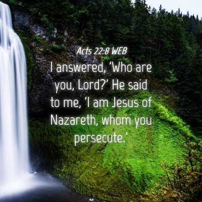 Picture 04 - Acts 22:8 WEB - I answered, 'Who are you, Lord?' He said to me, - Bible Verse Picture