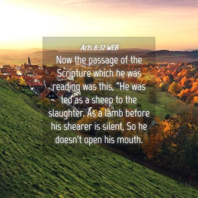 Picture 04 - Acts 8:32 WEB - Now the passage of the Scripture which he was - Bible Verse Picture