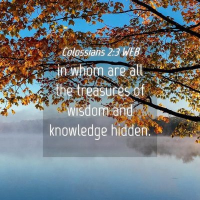 Picture 04 - Colossians 2:3 WEB - in whom are all the treasures of wisdom and - Bible Verse Picture