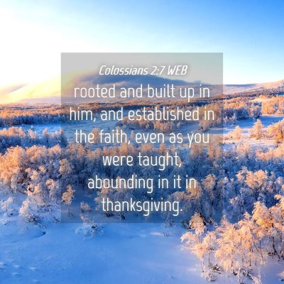 Picture 04 - Colossians 2:7 WEB - rooted and built up in him, and established in - Bible Verse Picture