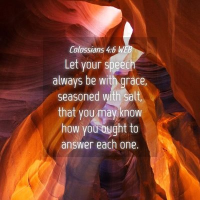 Picture 04 - Colossians 4:6 WEB - Let your speech always be with grace, seasoned - Bible Verse Picture