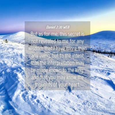 Picture 04 - Daniel 2:30 WEB - But as for me, this secret is not revealed to me - Bible Verse Picture