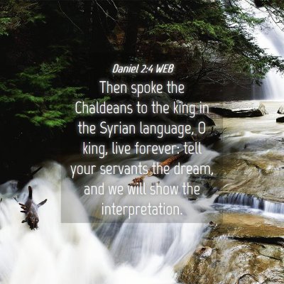 Picture 04 - Daniel 2:4 WEB - Then spoke the Chaldeans to the king in the - Bible Verse Picture