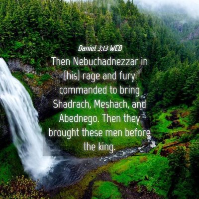 Picture 04 - Daniel 3:13 WEB - Then Nebuchadnezzar in [his] rage and fury - Bible Verse Picture
