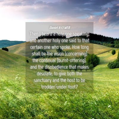 Picture 04 - Daniel 8:13 WEB - Then I heard a holy one speaking; and another - Bible Verse Picture