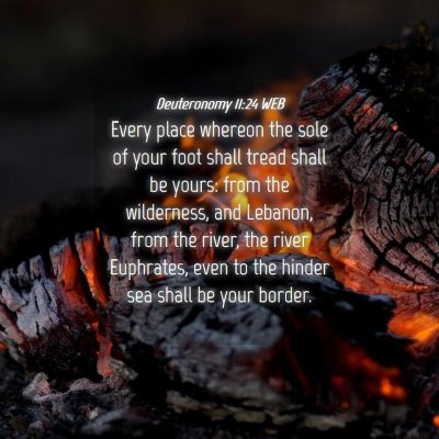 Picture 04 - Deuteronomy 11:24 WEB - Every place whereon the sole of your foot shall - Bible Verse Picture