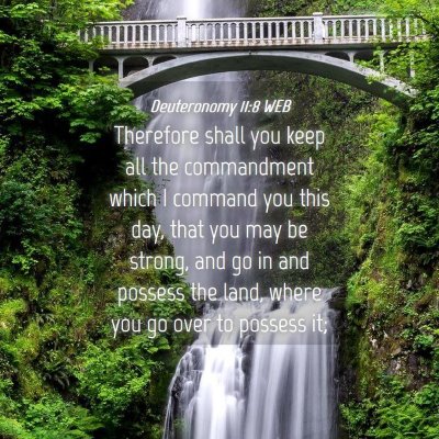 Picture 04 - Deuteronomy 11:8 WEB - Therefore shall you keep all the commandment - Bible Verse Picture