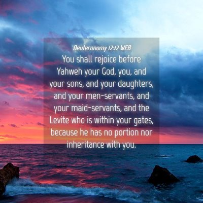 Picture 04 - Deuteronomy 12:12 WEB - You shall rejoice before Yahweh your God, you, - Bible Verse Picture