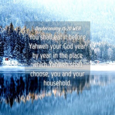 Picture 04 - Deuteronomy 15:20 WEB - You shall eat it before Yahweh your God year by - Bible Verse Picture