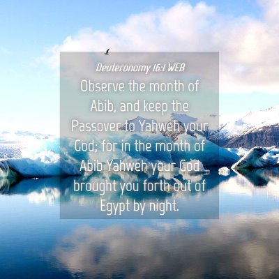 Picture 04 - Deuteronomy 16:1 WEB - Observe the month of Abib, and keep the Passover - Bible Verse Picture