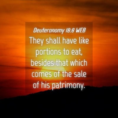 Picture 04 - Deuteronomy 18:8 WEB - They shall have like portions to eat, besides - Bible Verse Picture