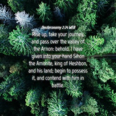 Picture 04 - Deuteronomy 2:24 WEB - Rise up, take your journey, and pass over the - Bible Verse Picture