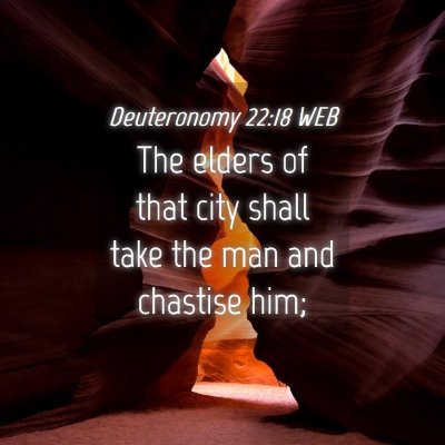 Picture 04 - Deuteronomy 22:18 WEB - The elders of that city shall take the man and - Bible Verse Picture