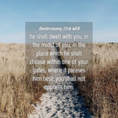 Picture 04 - Deuteronomy 23:16 WEB - he shall dwell with you, in the midst of you, in - Bible Verse Picture