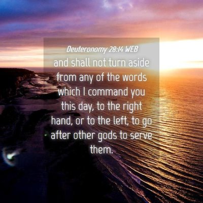 Picture 04 - Deuteronomy 28:14 WEB - and shall not turn aside from any of the words - Bible Verse Picture